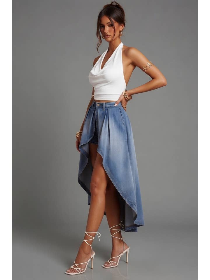 Hi Lo Skirt Attached Shorts