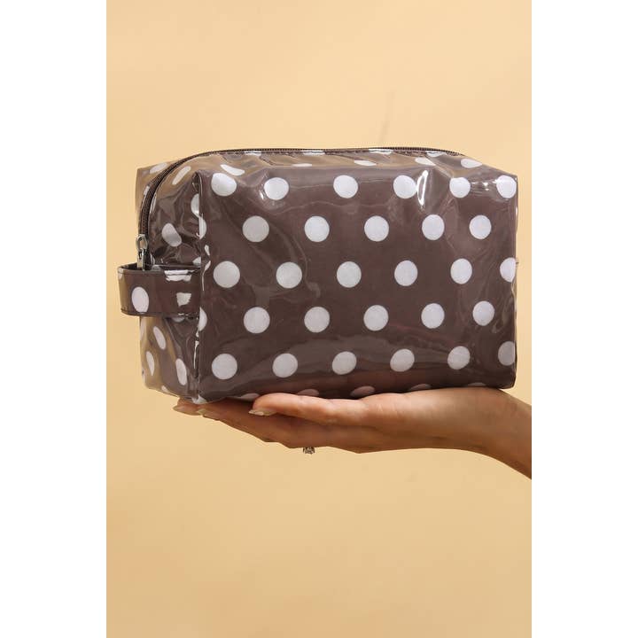 Polka Dot Durable Pvc Makeup Bag