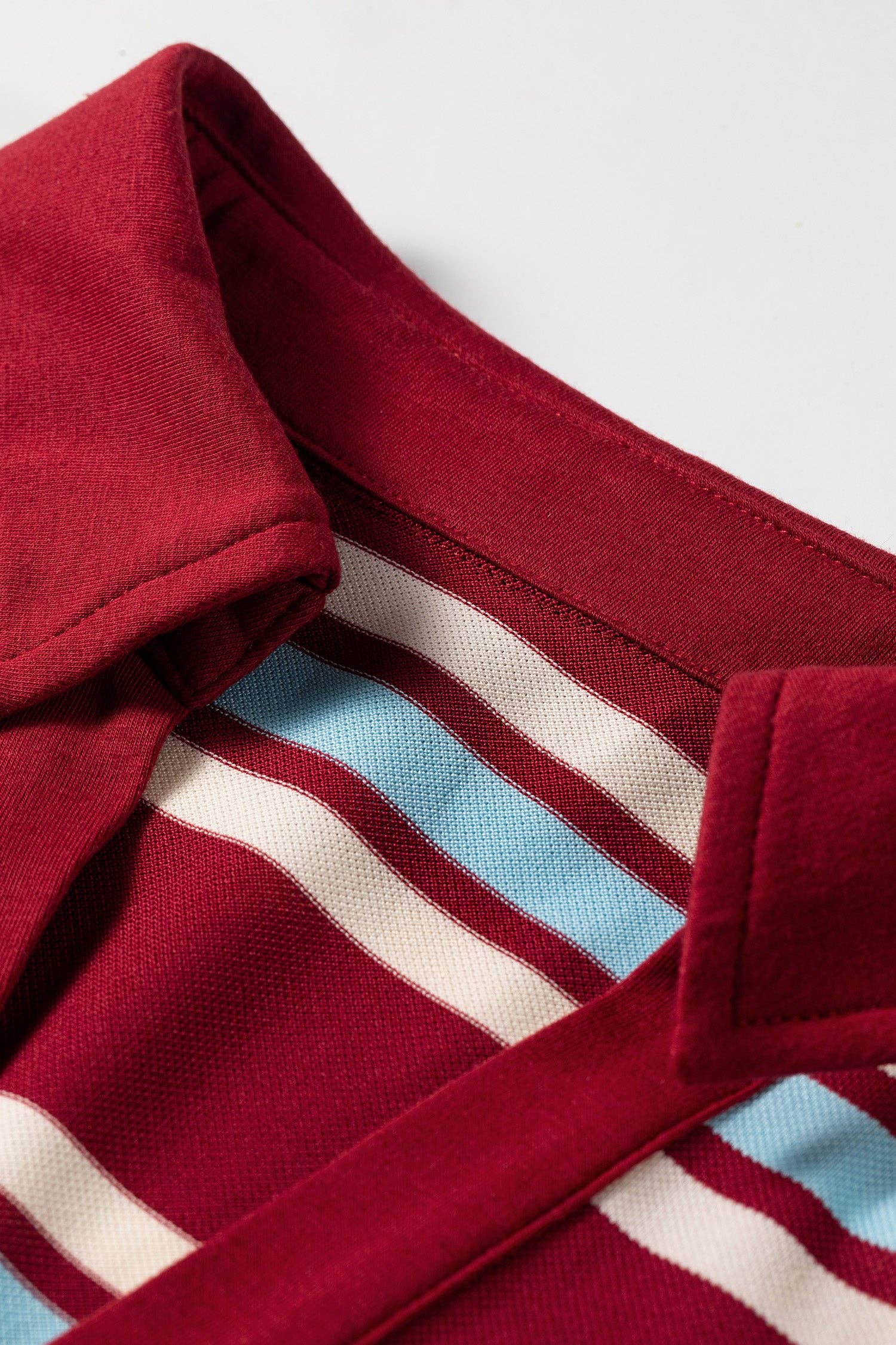 PRETTY BASH Stripe Polo Collar T-Shirt Mini Dress
