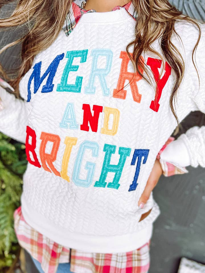 Rainbow Letter Print Sweatshirt