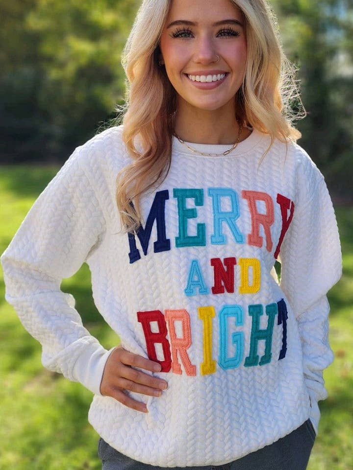 Rainbow Letter Print Sweatshirt
