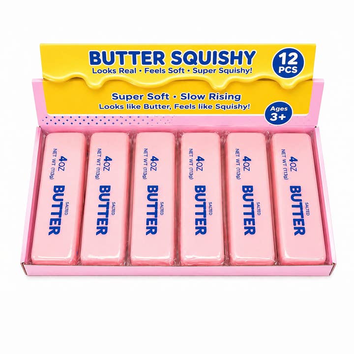 Butter Squishy Toy – Pink Edition (5.5”)