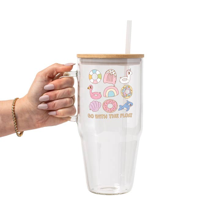 Go with the Float Glass Cup, Mug & Tumbler with Lid and Straw