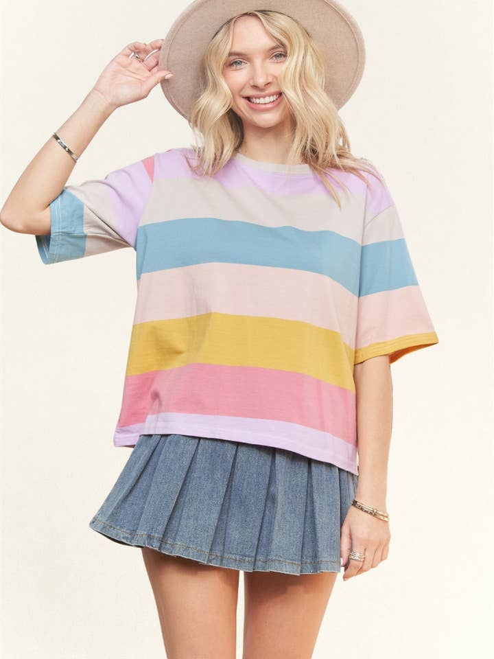 Multi Color Casual Top- LET2093