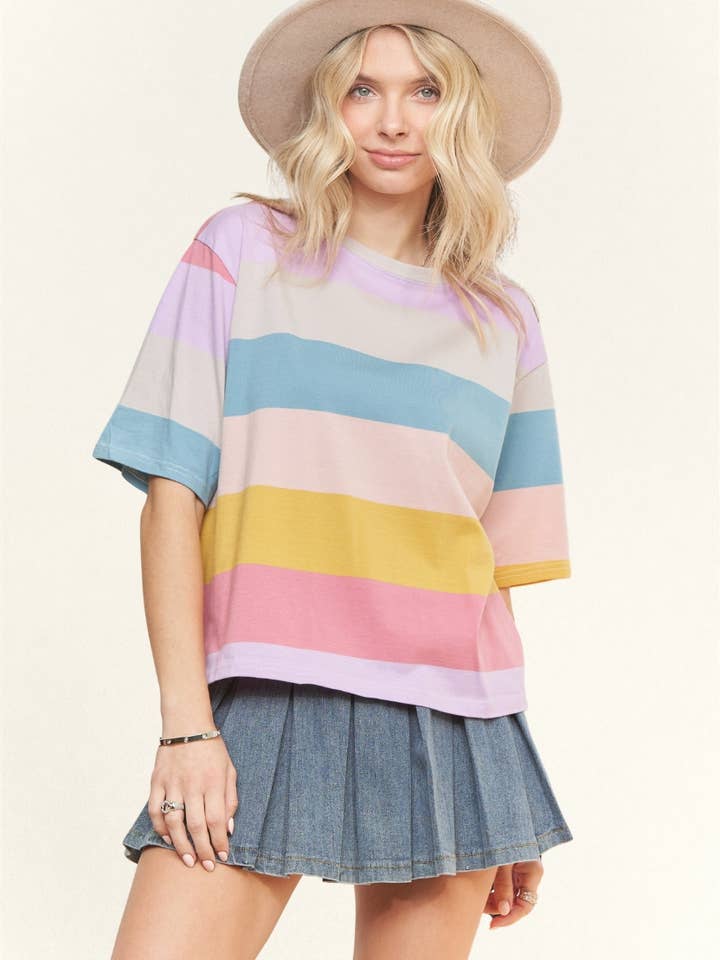 Multi Color Casual Top- LET2093