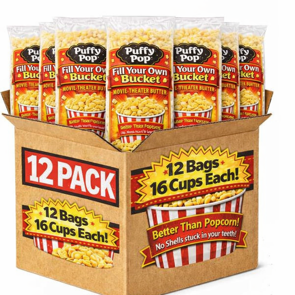 Puffy Pop - Movie Theater Butter (10 oz)- 12 Pack