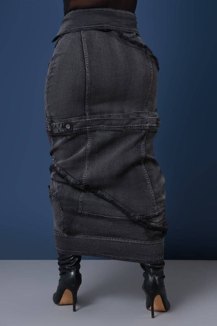 Destroyed Jacket Inspired Denim Skirts