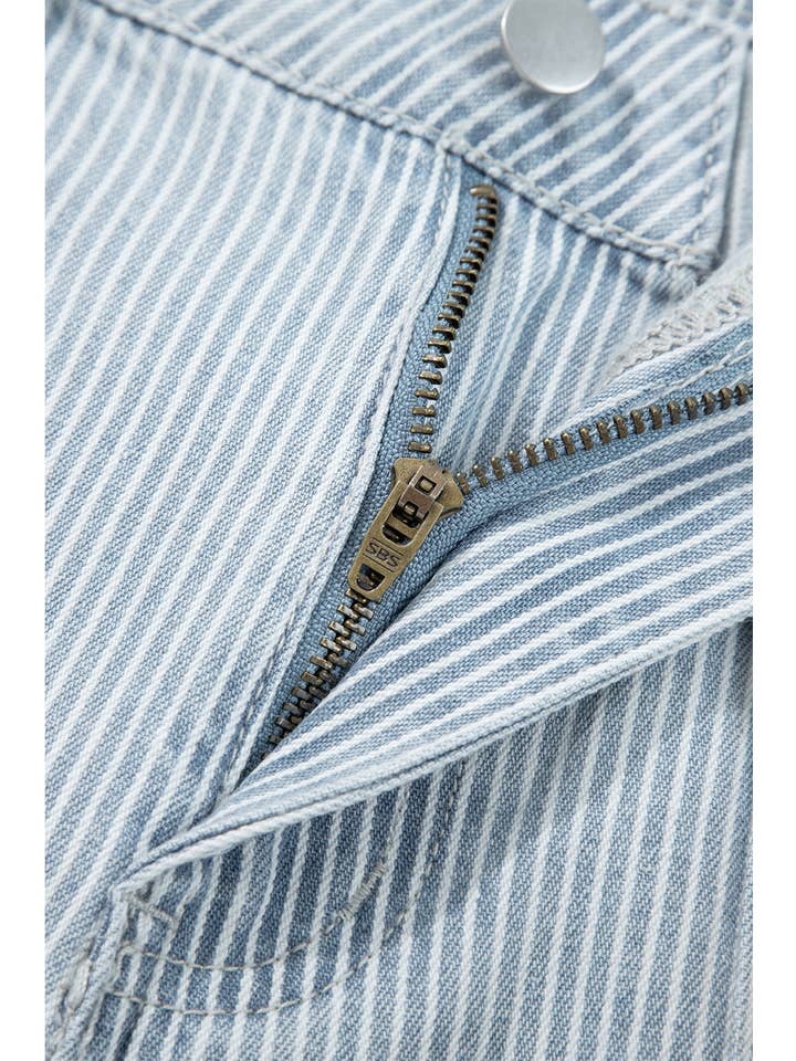 Casual Flap Pocket Cuffed Hem Wide Leg Jeans | 4-16