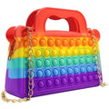 Rainbow Pop It Fidget Crossbody Bag For Daily Use