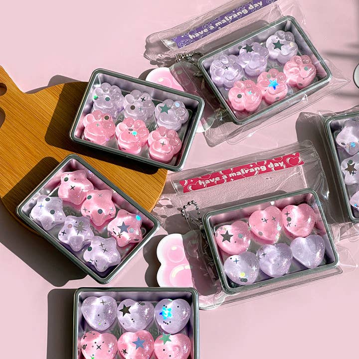 Sparkly Pastel Squishy Jelly Keyring – Fidget Pop Out Series