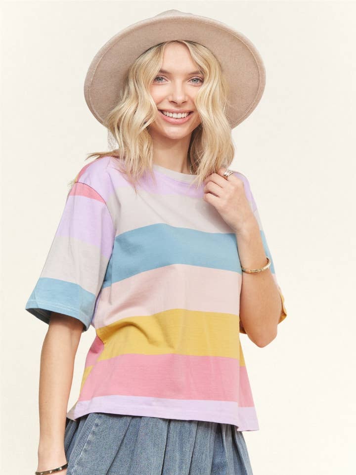 Multi Color Casual Top- LET2093