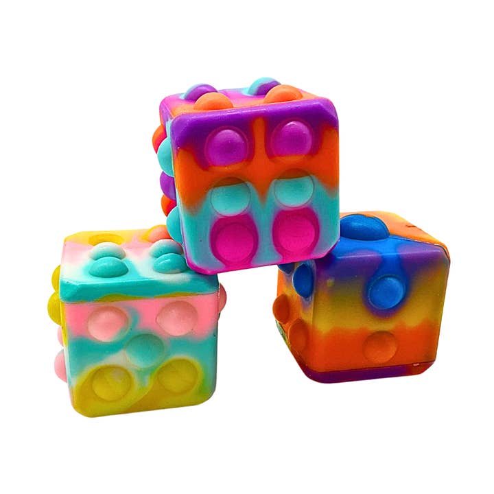 6cm Pop It Dice - Assorted Color (Pack of 6)