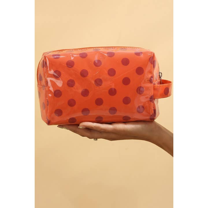 Polka Dot Durable Pvc Makeup Bag