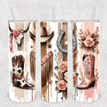 Boho Pink Cowgirl Tumbler