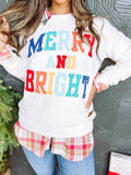 Rainbow Letter Print Sweatshirt