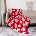 Christmas Snowflake Fluffy Fleece Cozy Sofa Throw Blanket