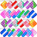 Square Pop It Fidget Keychain Toy- Assorted