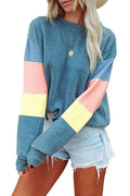 Colorblock Long Sleeves Top BYTF003