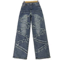 Trendy Western Style Fringe Jeans