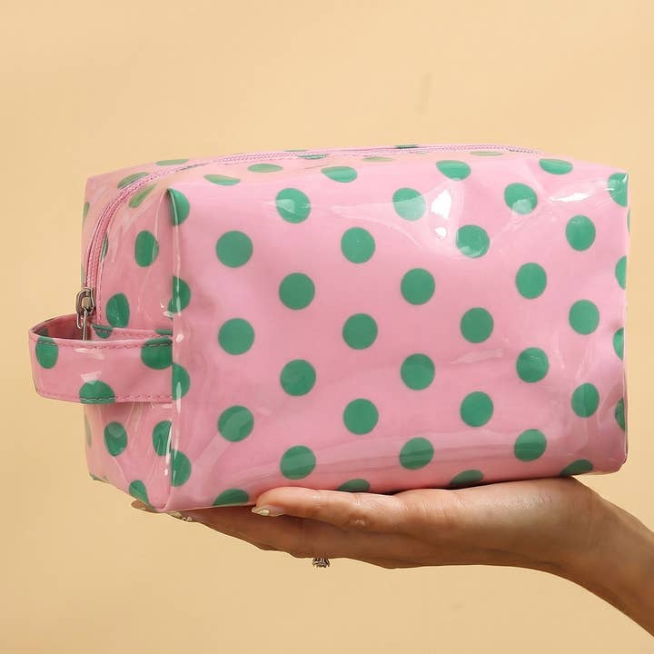 Polka Dot Durable Pvc Makeup Bag