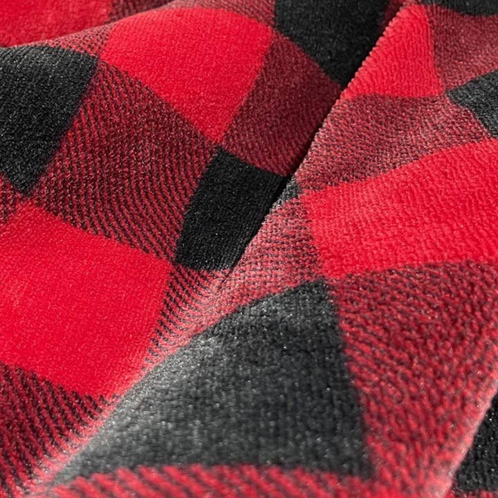 Classic Plaid Checker Fluffy Fleece Sofa Throw Blanket