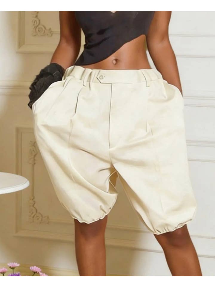 Elastic Waist Baggy Bloomer Shorts Loose Harem Shorts