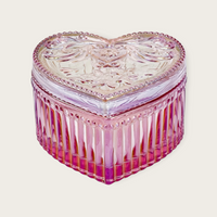 Dozen Roses Scent Luxury Candle Heart Shape Glass Reusable Container