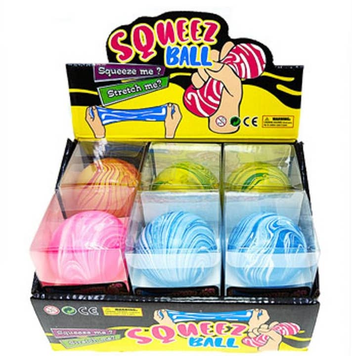Marbled Stretch Squeeze Ball Fidget Sensory Toy