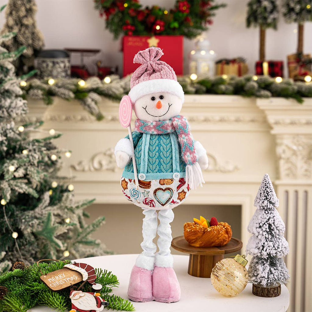 Christmas Decoration Pink Telescopic Doll Ornament HB093