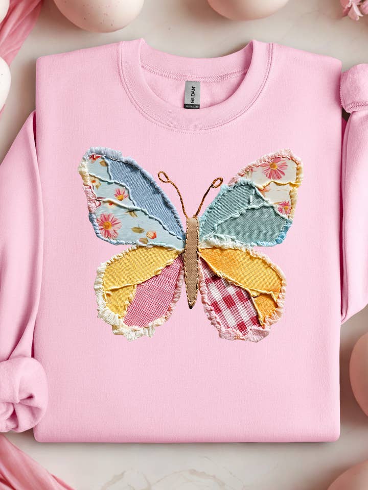Faux Patchwork Quilted Butterfly