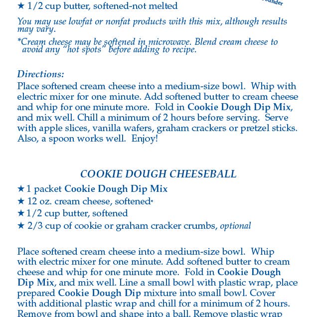Cookie Dough Dip Mix