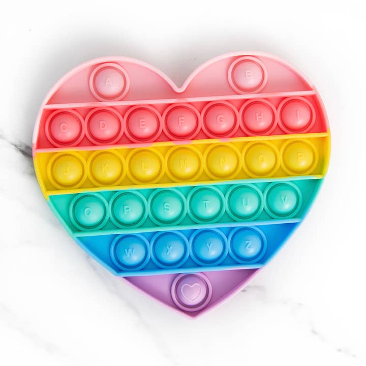 Rainbow Heart Pop It
