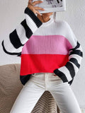 Colorblock Drop Shoulder Sweater