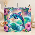 Colorful Dolphin Tumbler, Coastal Tumbler