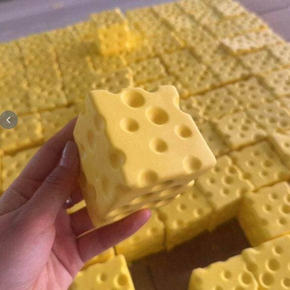 Cheese Squishy Fidget Toy For Stress Relief (2 Options)