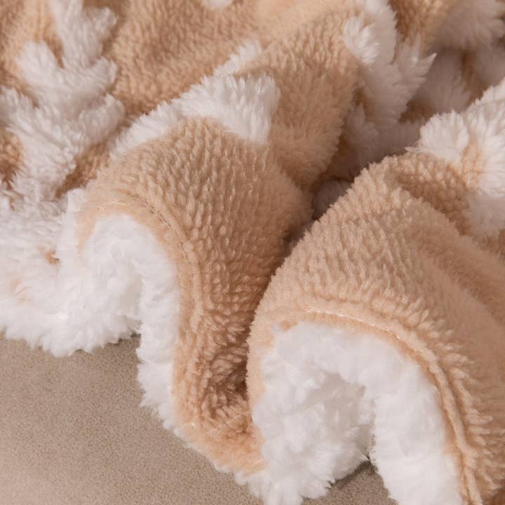 Christmas Snowflake Fluffy Fleece Cozy Sofa Throw Blanket