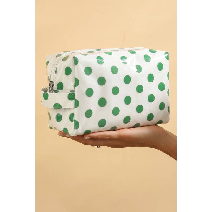 Polka Dot Durable Pvc Makeup Bag