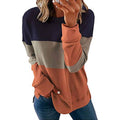 Color Block Print Long Sleeves Top KX088