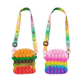 Multi Color Hambuger Push Pop Fidget Crossbody Bag