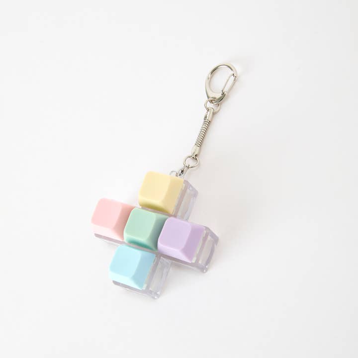 Keycap Push Pop Switch Keychain Bag Charm Fidget Clicker Toy